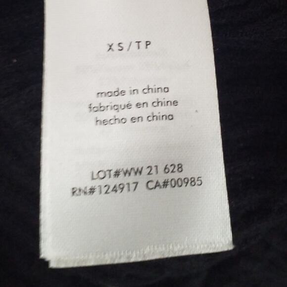 WeWoreWhat Black Mock Neck Sweater Romper XS Zip Front Long Sleeve - Picture 7 of 9